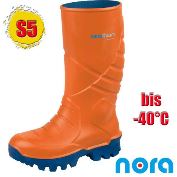 Polyurethan Kälteschutz Sicherheitsstiefel, S5,orange NORA