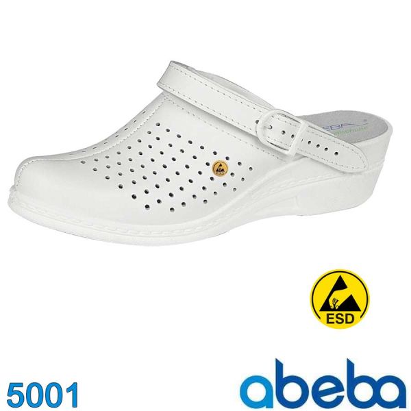 Clogs, 5001, weiss, ESD, ABEBA