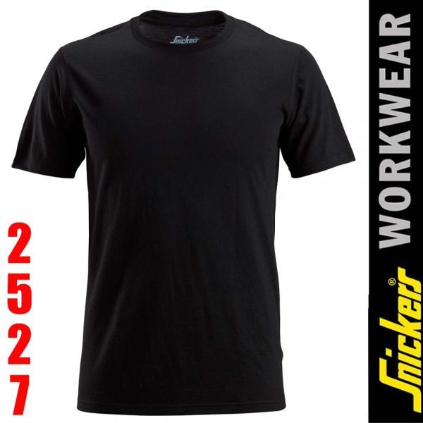 2527 T-Shirt aus Merinowolle - SNICKERS Workwear-schwarz
