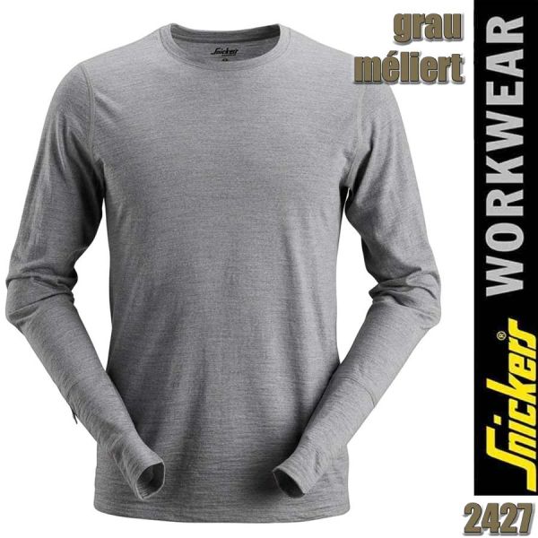 Wolle-Langarm-T-Shirt, Snickers Workwear - 2427
