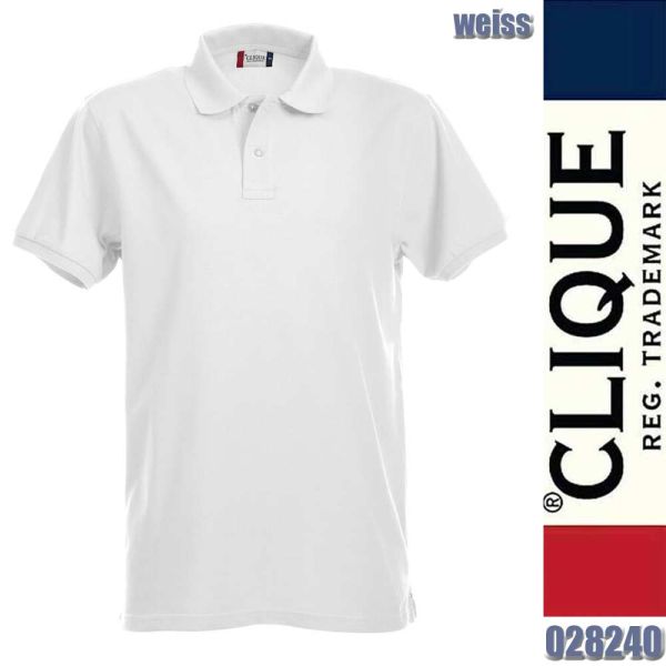 Stretch Premium Polo, Clique - 028240, weiss