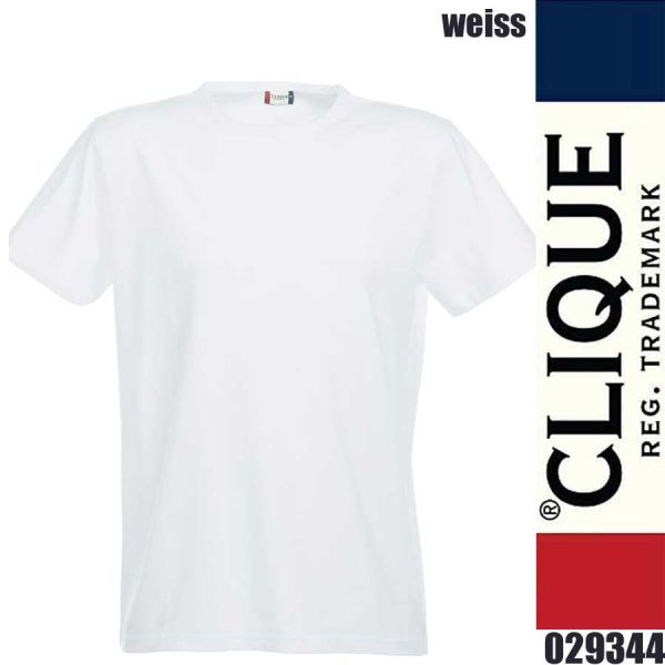 Stretch-T T-Shirt Rundhals, Clique - 029344, weiss