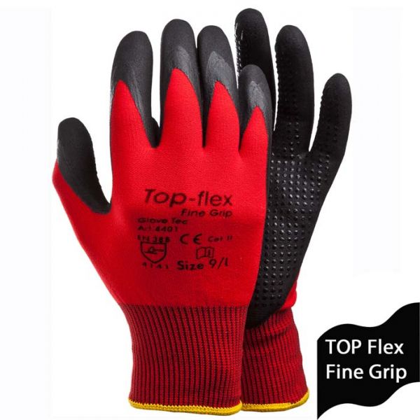 Top Flex Fine Grip Schutzhandschuh, mit griffigen Noppen