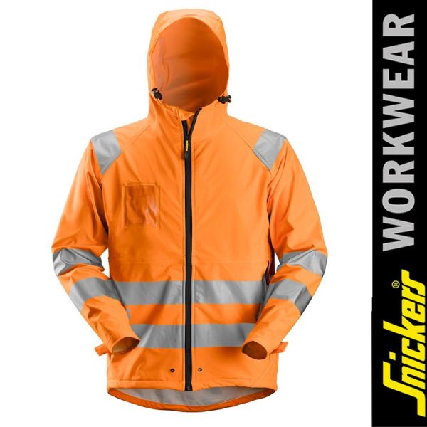 8233 High-Vis PU Regen-Arbeitsjacke, Klasse 3, orange