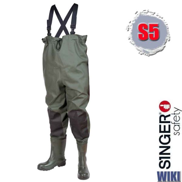 Sicherheits Watstiefel (Hose) S5, schweres PVC, WIKI, SINGER Safety