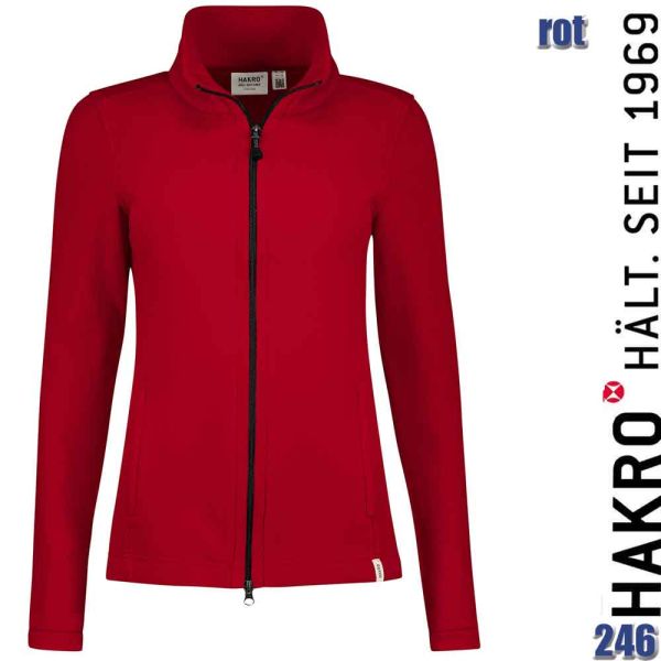 NO. 246 Hakro Damen Fleecejacke Eco GRS, rot