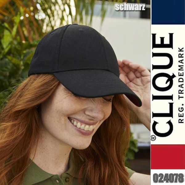 Classic Cap mit Klettverschluss, Clique - 024078, schwarz