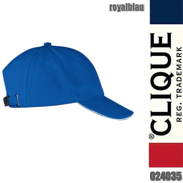 Classic Cap mit Klettverschluss, Clique - 024078, royalblau