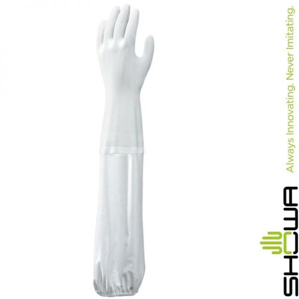 Showa PVC-Handschuh B0710 - mit langem Stulpen, puderfrei, 600 mm lang