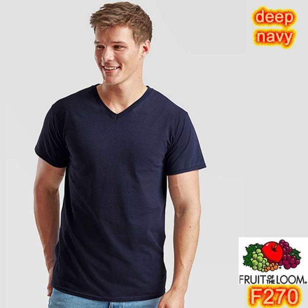 V-Ausschnitt T-Shirt, FRUIT OF THE LOOM, F270