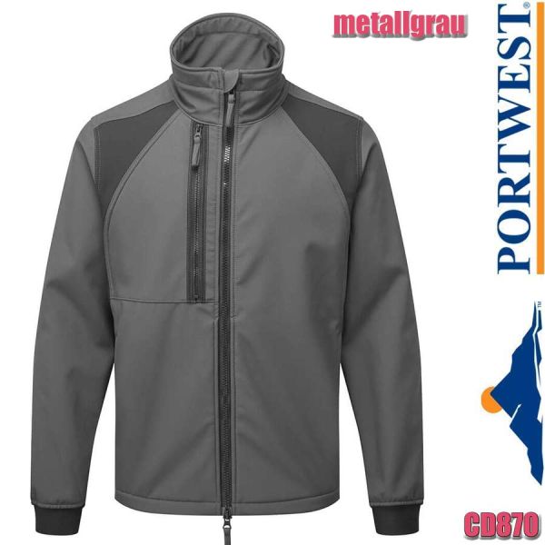 WX2 Softshelljacke, Eco, CD870, PORTWEST, metallgrau