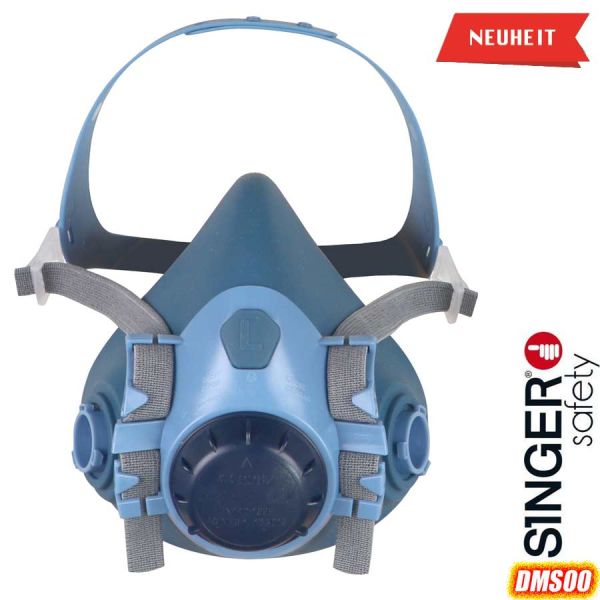 Halbmaske-aus-Silikon,-für-2-Bajonettfilter,-DMS00,-SINGER-Safety