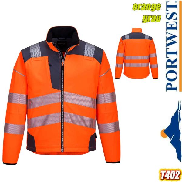 Warnschutz Softshelljacke, 3-lagig, PW3, PORTWEST, T402