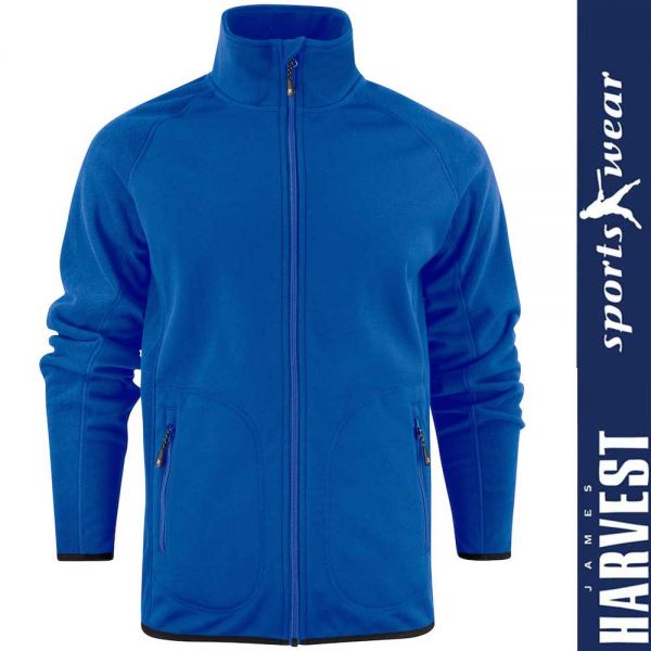 Fleece Jacke - wind & wasserabweisend - James Harvest - 2131502-blau