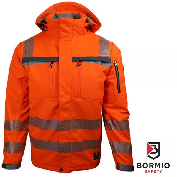 Bormio BRISI Winter Softshelljacke-orange-grau
