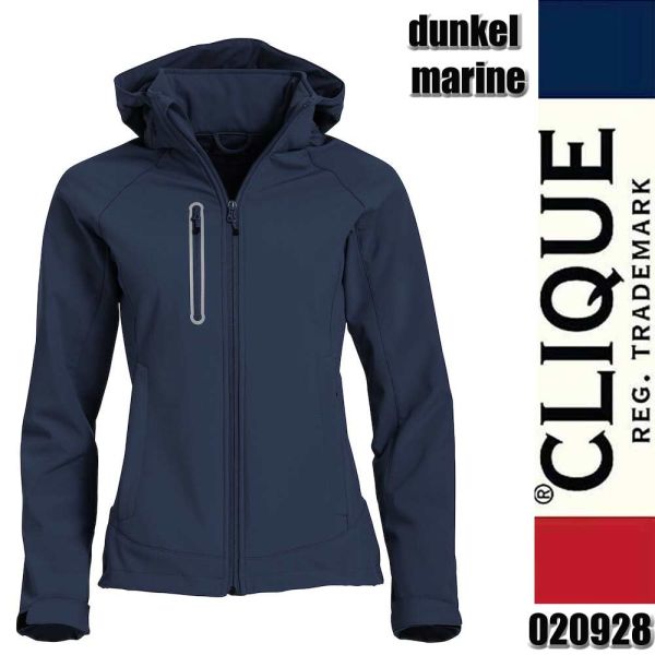 Milford Jacket Ladies sportliche Softshell Jacke, Clique - 020928, dunkel marine