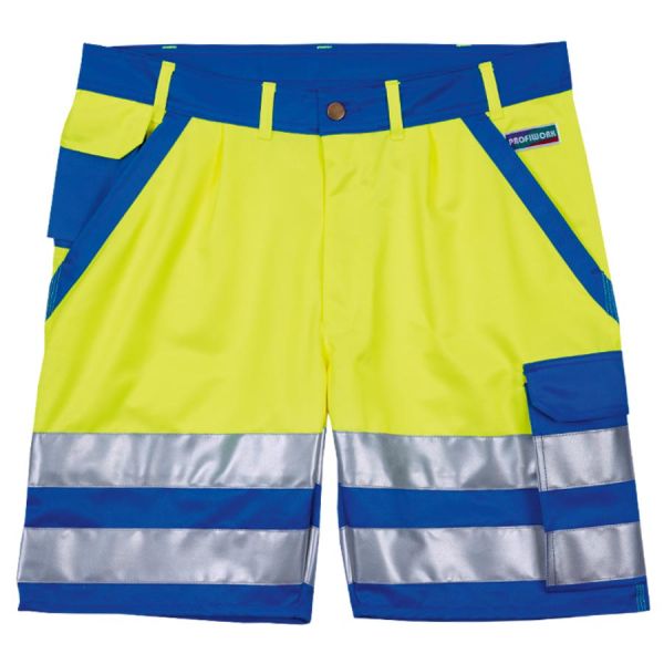Warnschutz-Shorts leuchtgelb/blau PROFIWORK REFLEX 