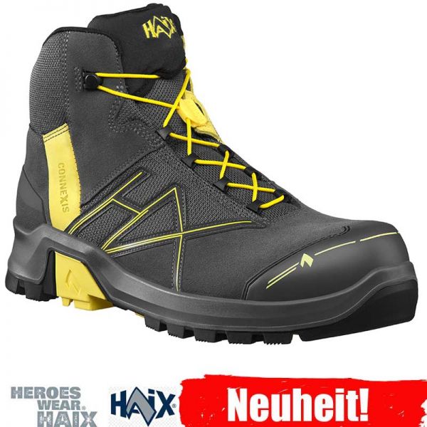 CONNEXIS, HAIX, Safety+ GTX Mid, grau/gelb, 631013