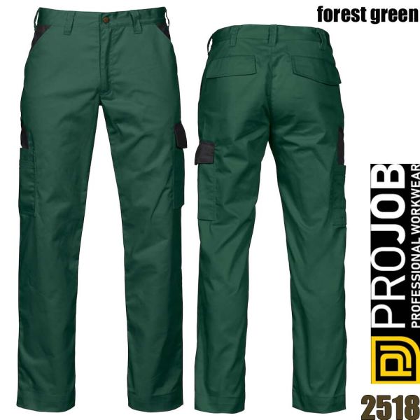 Allzweck Arbeitshose, moderner Schnitt, PRO JOB, 2518, forest green