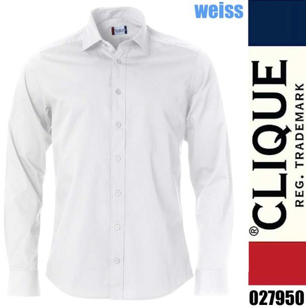 Clark Langarm Hemd, Clique - 027950, weiss