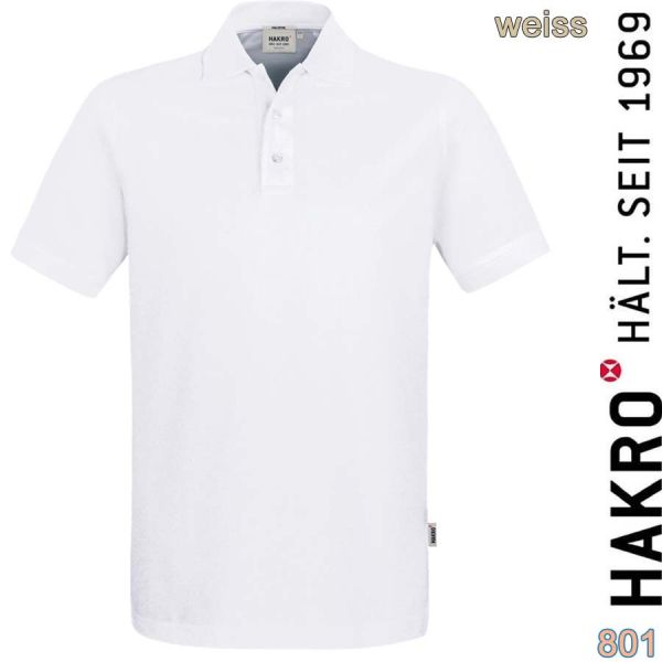 NO. 801 Hakro Poloshirt Pima-Cotton, weiss