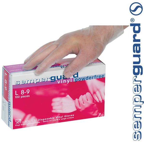 Einweghandschuhe SEMPERIT Semperguard, VINYL, Box à 100 Stck