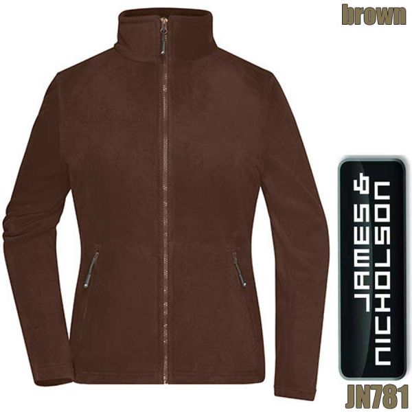 Damen Fleece-Jacke, JAMES&NICHOLSON, JN781, brown