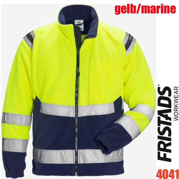 Fleecejacke, HIGH-VIS, Klasse 3, 4041, FRISTADS, gelb-marine