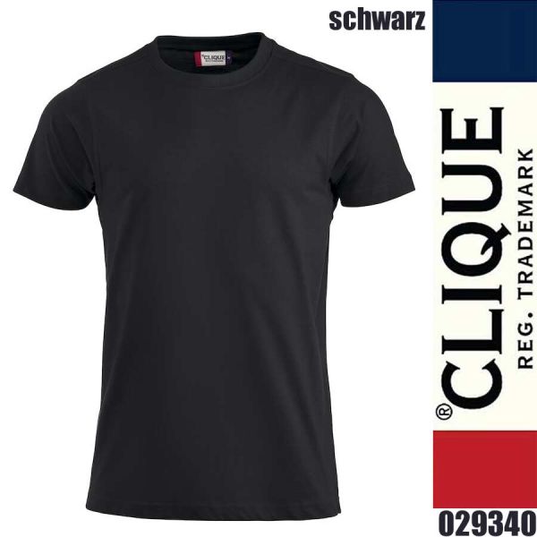 Premium-T, T-Shirt rundhals, Clique - 029340, schwarz