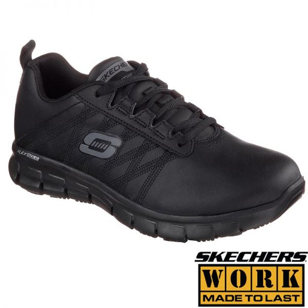 SKETCHERS Damen Arbeitsschuh, Relaxed Fit-Sure Track Erath, schwarz, 887002