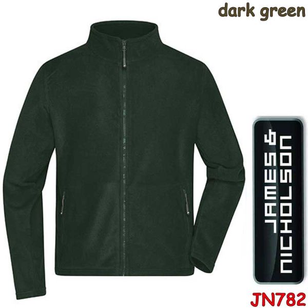Herren Fleece-Jacke, JN782, James & Nicholsson, dark green