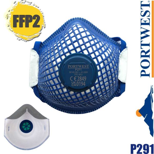 FFP2, Feinstaubmaske mit Ventil, (10-er Pack) P271, PORTWEST