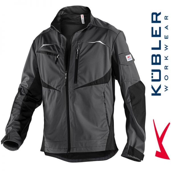 KÜBLER PRACTIQ Ultrashell Jacke, anthrazit/schwarz 1351-9799