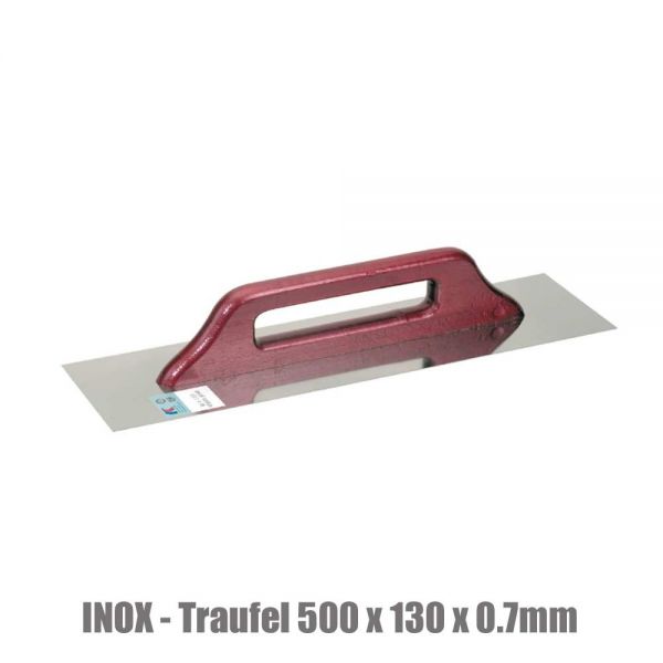 Traufel INOX 500 x 130 x 0.7mm - mit Holzgriff 