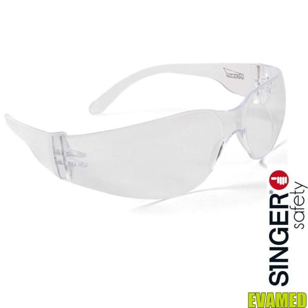 Ultraleichte Schutzbrille, klarglas, EVAMED, SINGER Safety