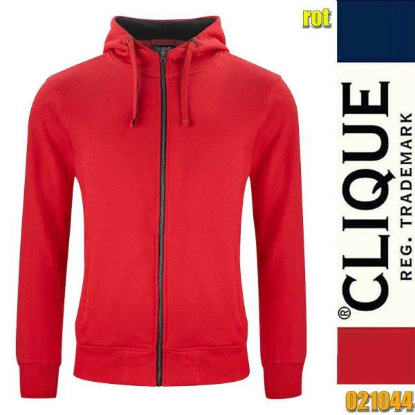 Classic Hoody Full Zip, Herren, Clique - 021044, rot