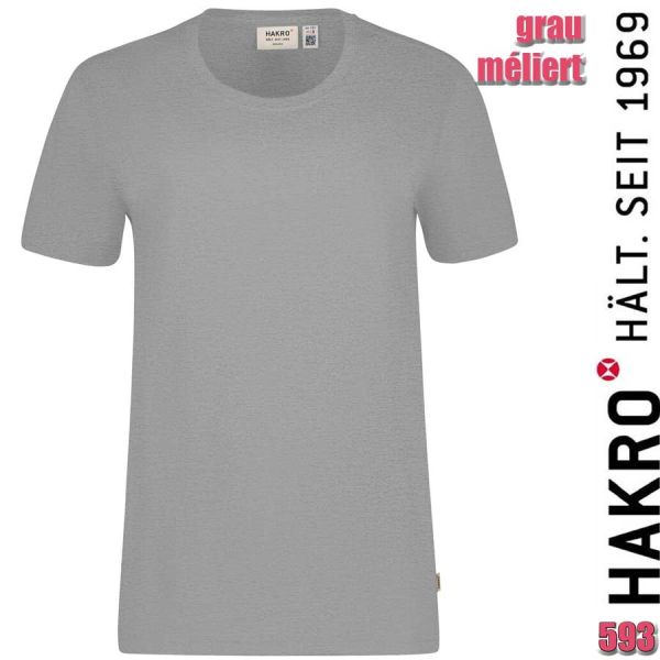 NO. 593 Hakro T-Shirt Bio-Baumwolle GOTS, grau meliert