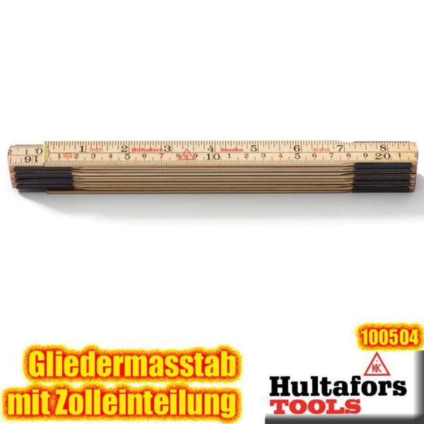 Gliedermasstab 61, mit Zolleinteilung, HULTAFORS, 100504