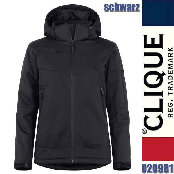 Grayland Ladies moderne wattierte Softshell Jacke, Clique - 020981, schwarz