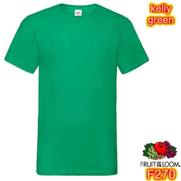 V-Ausschnitt T-Shirt, FRUIT OF THE LOOM, F270