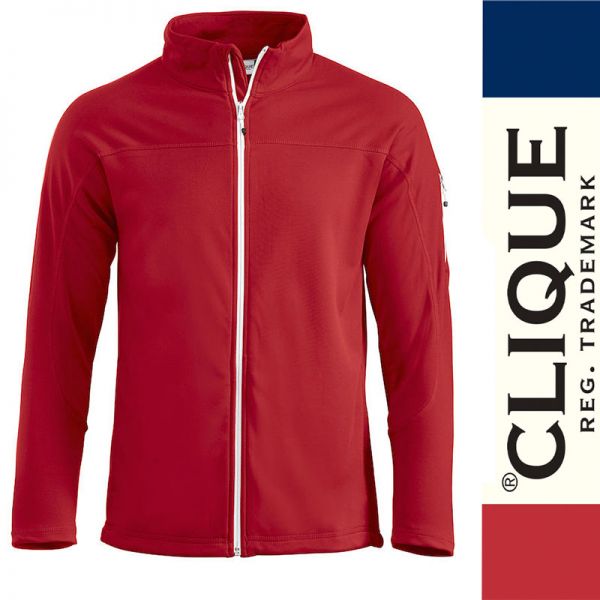 Ducan funktionelle Sweat Jacke mit Stehkragen, Clique - 021055-rot