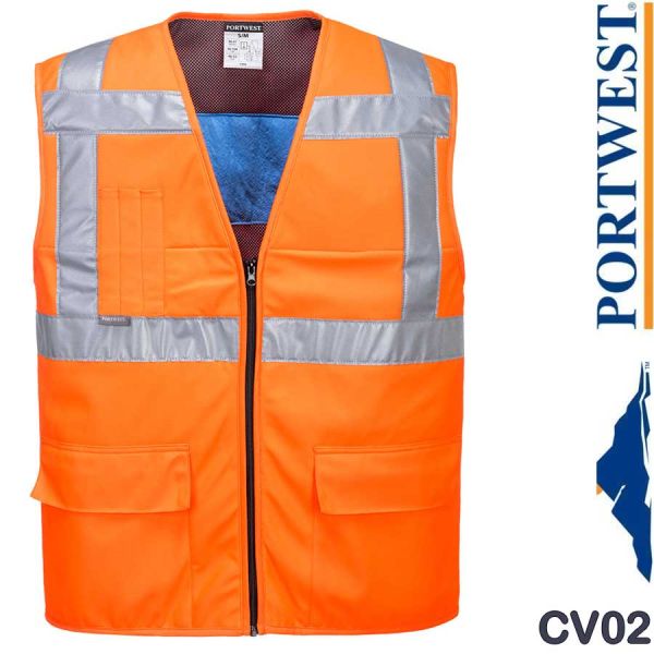 Warnschutz - Kühlweste, CV02, PORTWEST, orange