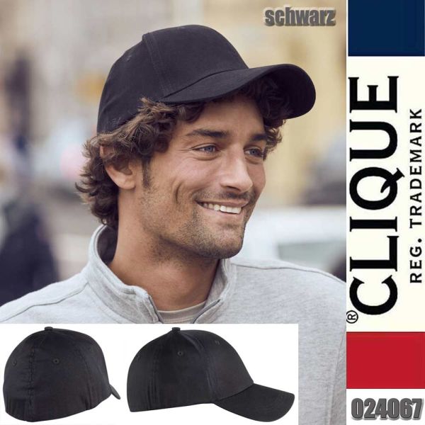 Flexifit Cap elastisches Band, schwarz, Clique - 024077