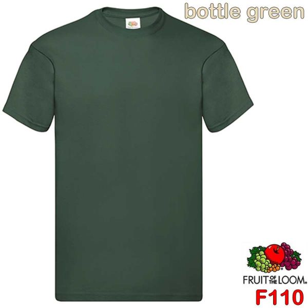Original T, T-Shirt, FRUIT OF THE LOOM, F110, bottle green