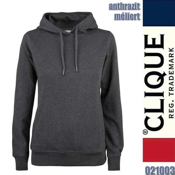 Premium OC Hoody Ladies, Clique - 021003, anthrazit meliert