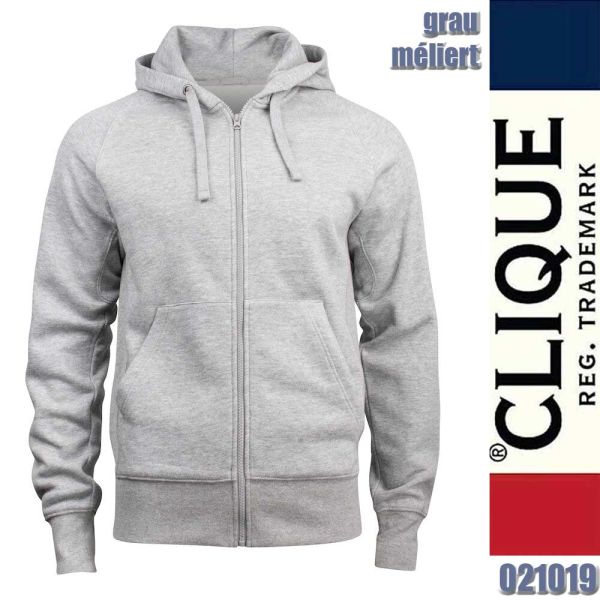 Harper Zip Kapuzenpullover, Clique - 021019, grau meliert