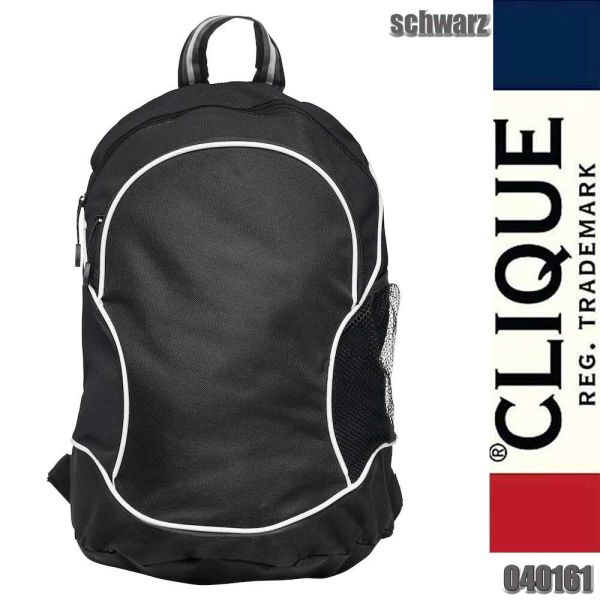 Basic Backpack sportlicher Rucksack, Clique - 040161, schwarz