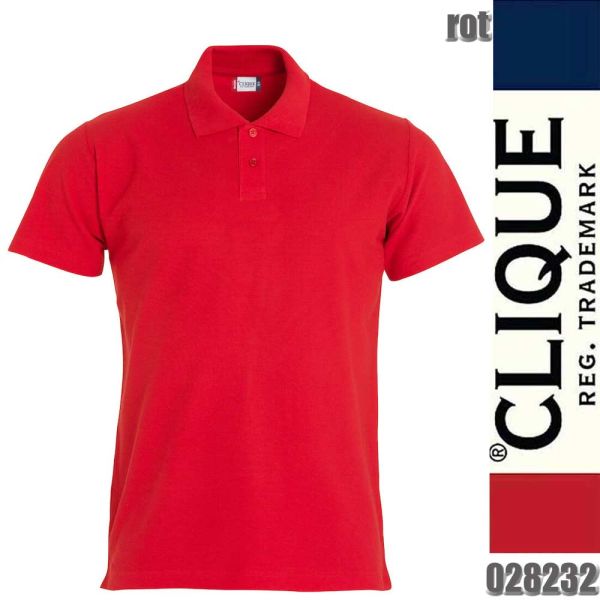 Basic Polo S/S Junior Poloshirt Kinder - Clique -, rot