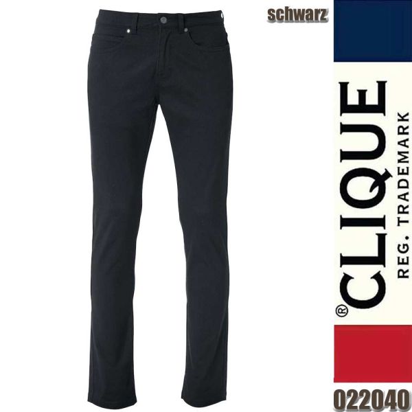 5-Pocket Stretch Hose, Clique - 022040, schwarz
