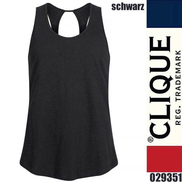 Slub Tanktop Lady, Damen, Clique - 029351, schwarz